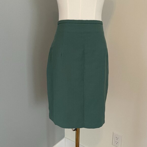 Vintage 1980s-1990s Beecher’s Brook Green Pencil Skirt - Picture 2 of 4